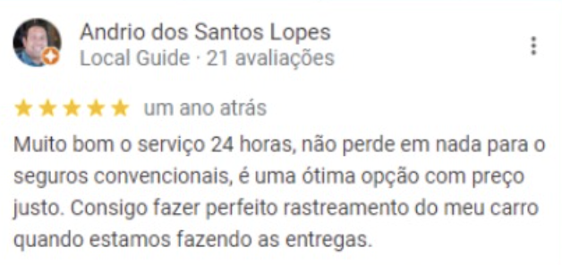 Avaliação de cliente Hunter GPS 4